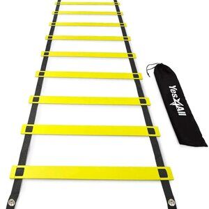 Yes4All Agility Speed Ladder Training Equipment 12 Rungs 15 ft & Bag Used Once